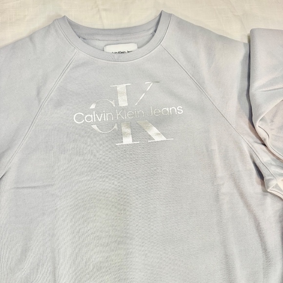 Calvin Klein Jeans Women’s Logo Sweatshirt – Light Blue – Size L – Crewneck – - Picture 4 of 7